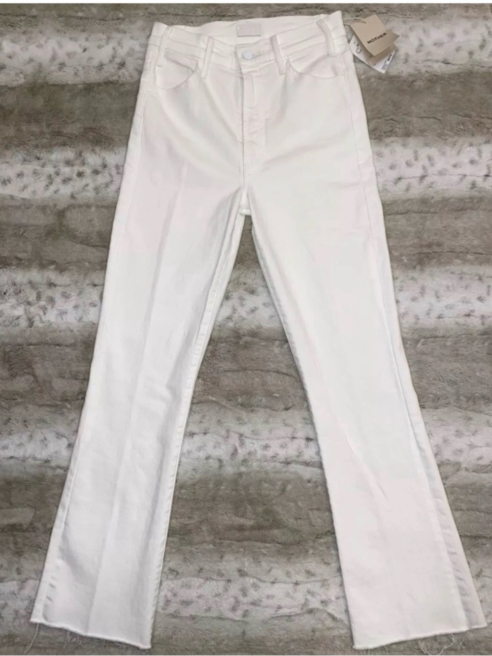 NWT💕MOTHER The Hustler High Waist Fray Hem Ankle Color:Fairest Of Them All - Picture 5 of 15